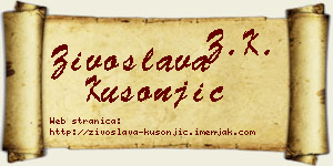 Živoslava Kusonjić vizit kartica